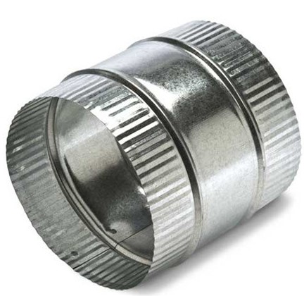 10&quot; FLEX DUCT CONNECTOR, CRIMP  BOTH ENDS, 26G